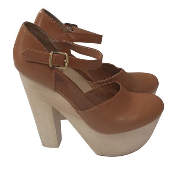 Chloe Sevigny Open Ceremony platform Mary Jane leather glam pin-up size 8 - Picture 1 of 10